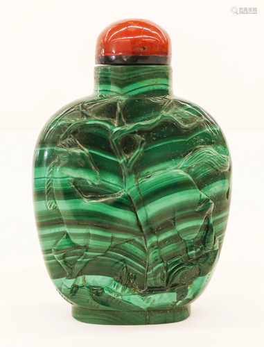 Chinese Qing Malachite Snuff Bottle