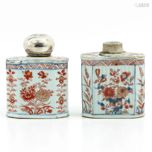 A Pair of Imari Tea Boxes