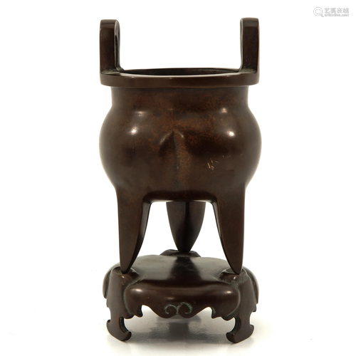 A Bronze Censer and Base