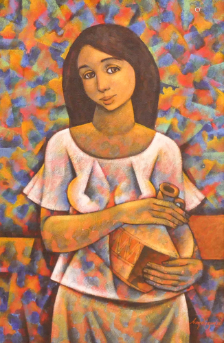 Boy Dizon ''Woman with Jug'' 1986 Oil