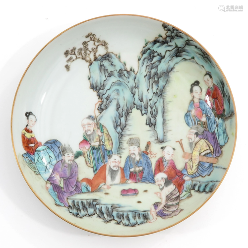 A Famille Rose Plate