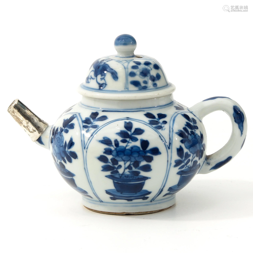 A Blue and White Teapot