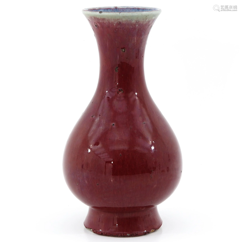 A Sang de Boeuf Decor Vase