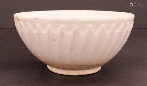 Chinese Song White Glazed Lotus Bowl