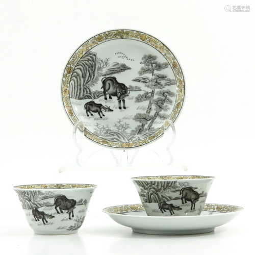 A Pair of Cups and Saucers