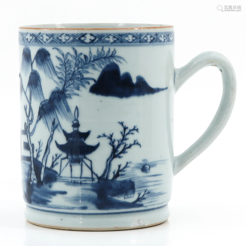 A Blue and White Mug