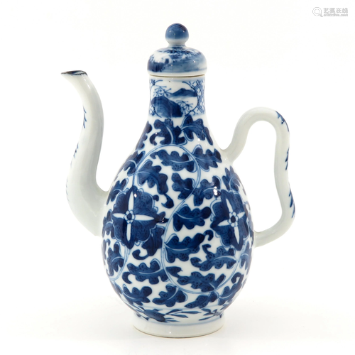 A Blue and White Pitcher