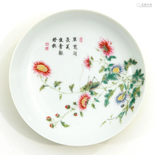 A Famille Rose Dish