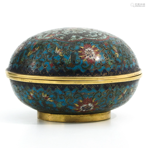 A Round Cloisonne Box