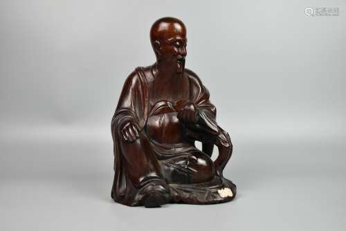 chinese huanghuali carving figure