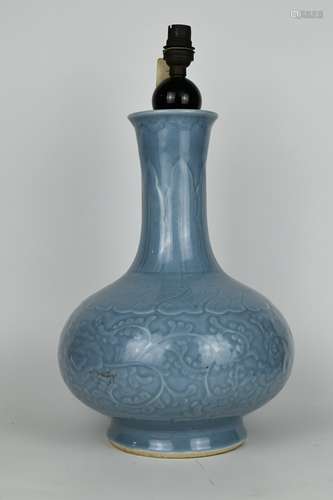 chinese blue glazed porcelain vase