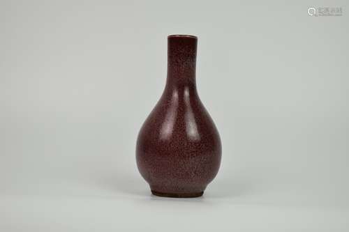 chinese sacrificial-red glazed porcelain bottle vase