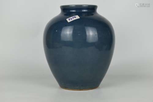 chinese blue glazed porcelain jar