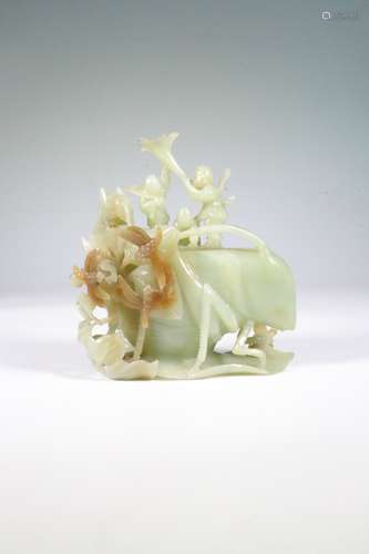 chinese hetian jade vase