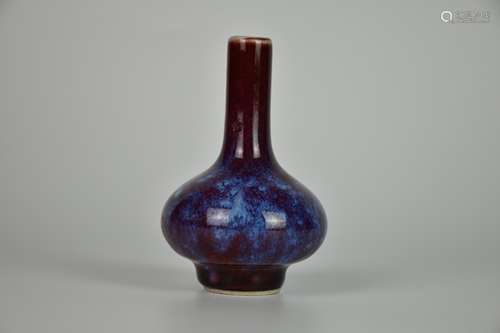 chinese flambe glazed porcelain bottle vase