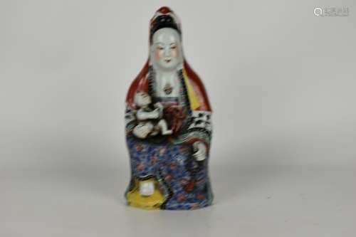 chinese famille rose porcelain guanyin