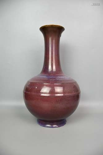 chinese sacrificial-red glazed porcelain vase