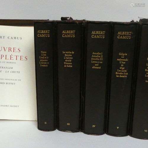 ALBERT CAMUS. Oeuvres complètes . Editions André Sauret .Hui...