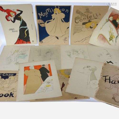 TOULOUSE-LAUTREC. Porte folio de 12 reproductions de lithogr...