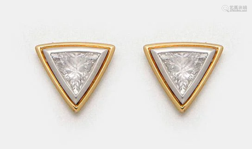 Paar Diamant-Ohrringe von Hemmerle, München