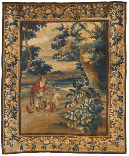 Barock-Tapisserie mit Teniers-Szenerien