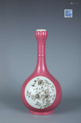 Mocai Bird-and-Flower Garlic Vase