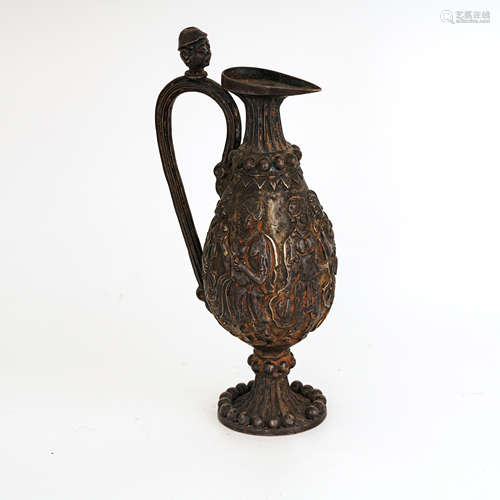 Persian Figure Silver Pot