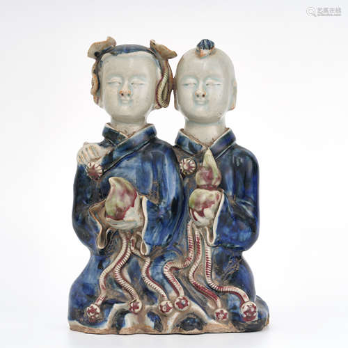 Blue and White Underglazed Red Dolls