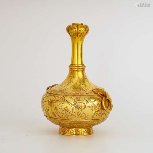 Fine Gold Garlic Vase