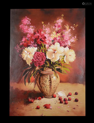 The Flower Vase，A North Korean Oil Painting