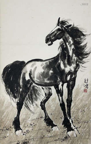 The Horse，Painting by Xu Beihong