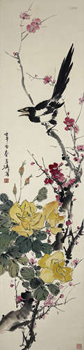 Chinese Flower-and-Bird Painting by Wang Xuetao