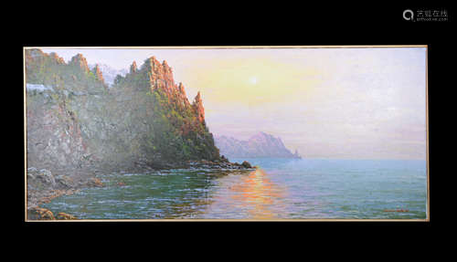 The Sea，A North Korean Oil Painting