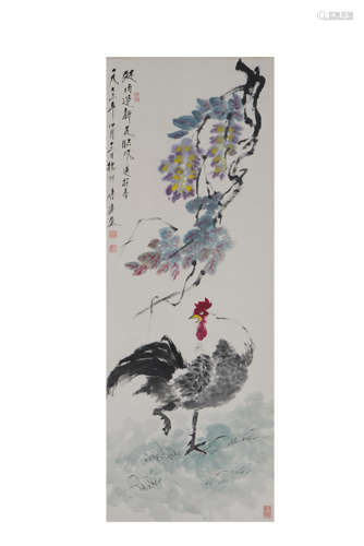 The Rooster，Painting by Tang Yun