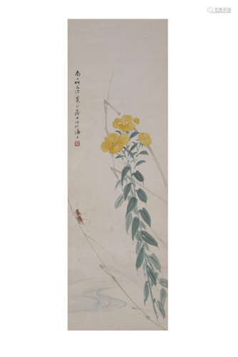 Chinese Flower Painting by Jiang Hanting