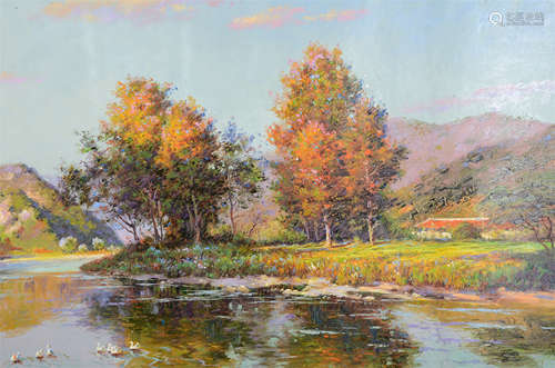 The Streamlet，A North Korean Oil Painting