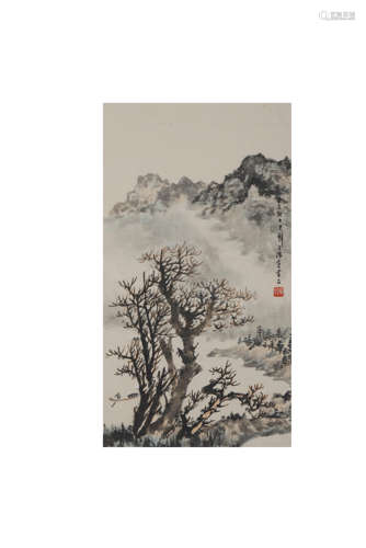 Chinese Landscape Painting by Huang Junbi