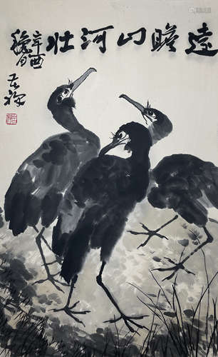 The Cormorant，Painting by Li Kuchan