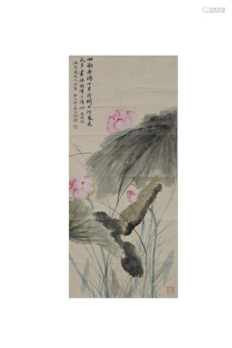 The Lotus，Painting by Wu Hufan