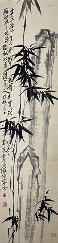 Ink bamboo，Painting by Zheng Xie