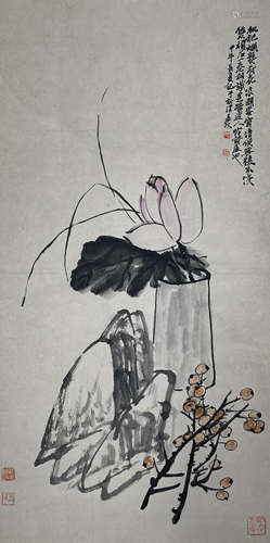 Chinese Flower Painting by Wu Changshuo