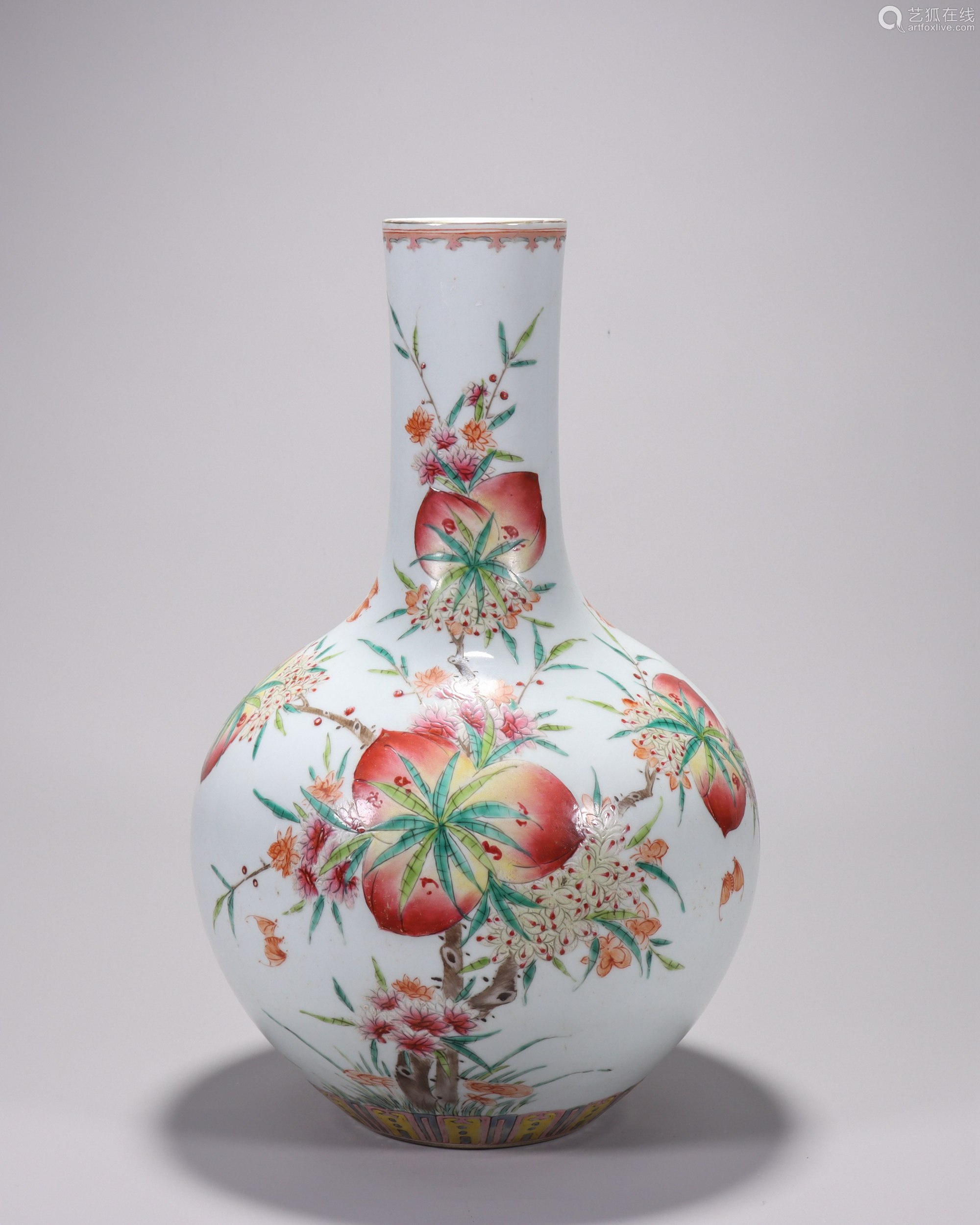 中国花瓶　天球瓶　特大花瓶　高さ約43cm