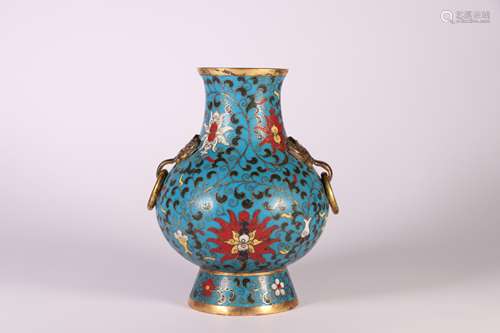 A Bronze Cloisonne Enamel  Vase