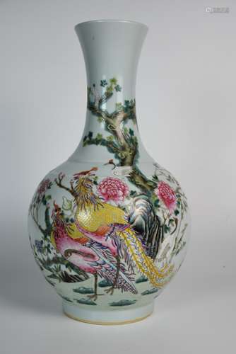 A Famille Rose Porcelain Vase