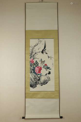 A Chinese Painting of Flower and Bird, Wang  Xue Tao Mark