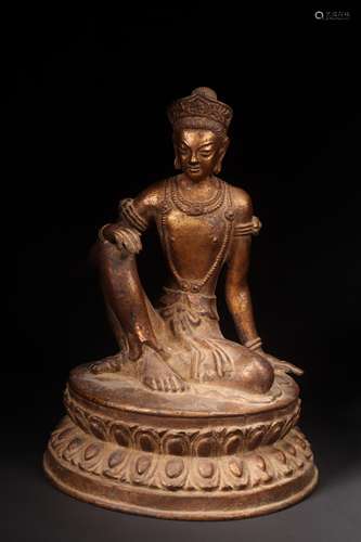 A Gilt Bronze Mongolia Buddha Statue