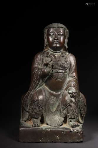 A Seated Statue of Bronze Zhenwu Emperor