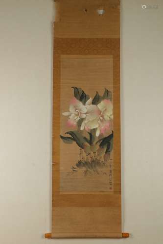 A Chinese Painting of Flower,  Xu Bei Hong Mark