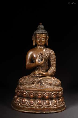 A Gilt Bronze Medicine Buddha Statue 