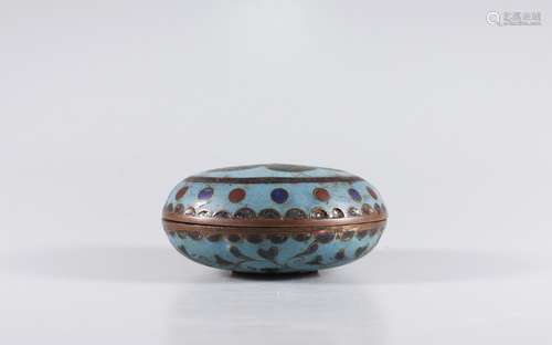 A Bronze Cloisonne Enamel Box with Cover